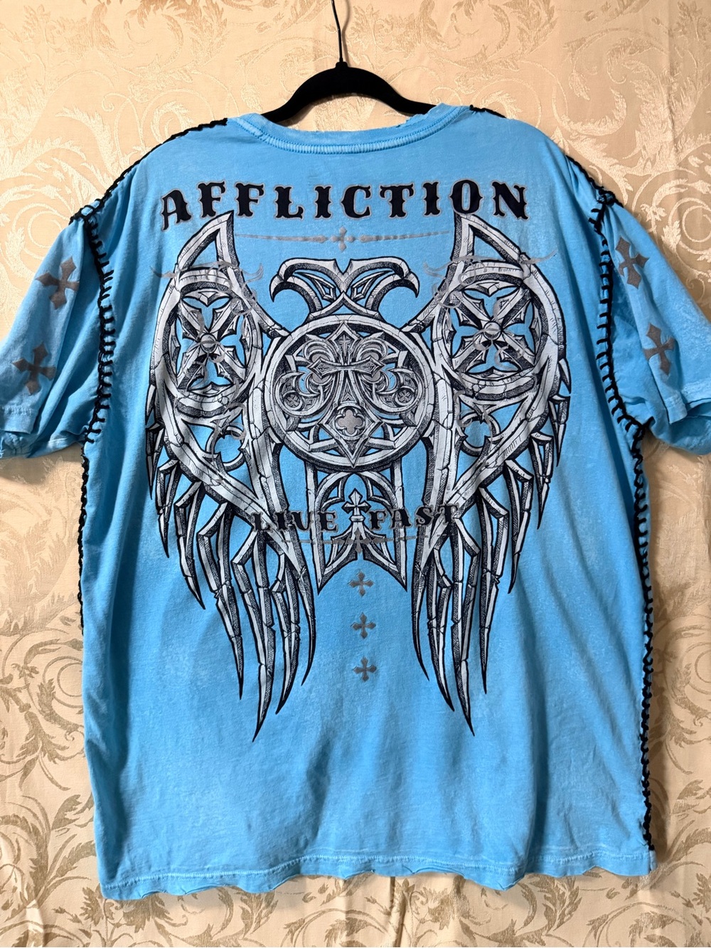 Affliction Men’s Short-Sleeve Graphic Tee in Bright Blue